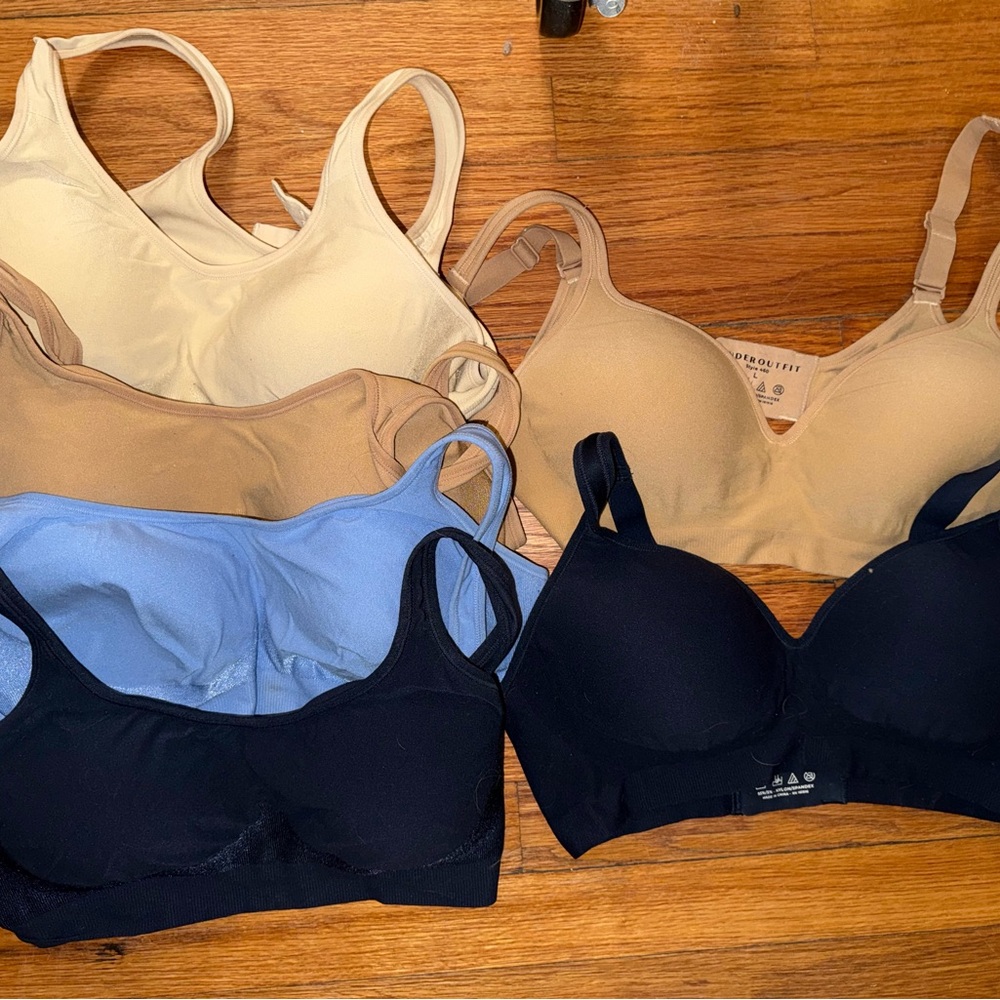 Under Outfit lot of 6 size large bras & extenders